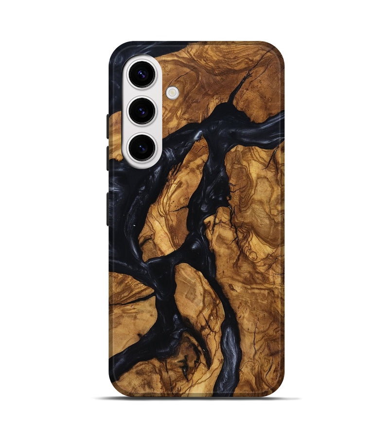 Galaxy S25 Wood Live Edge Phone Case - Jacey (Ancient Olive, 818741)