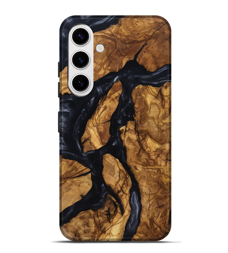 Galaxy S25 Plus Wood Live Edge Phone Case - Jacey (Ancient Olive, 818741)