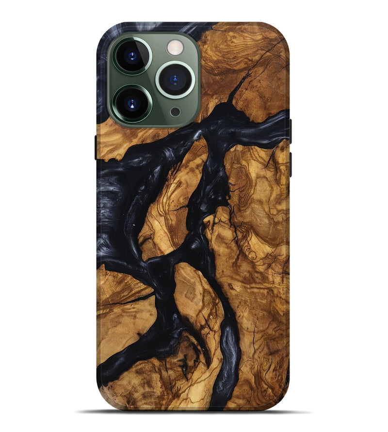 iPhone 13 Pro Max Wood Live Edge Phone Case - Jacey (Ancient Olive, 818741)