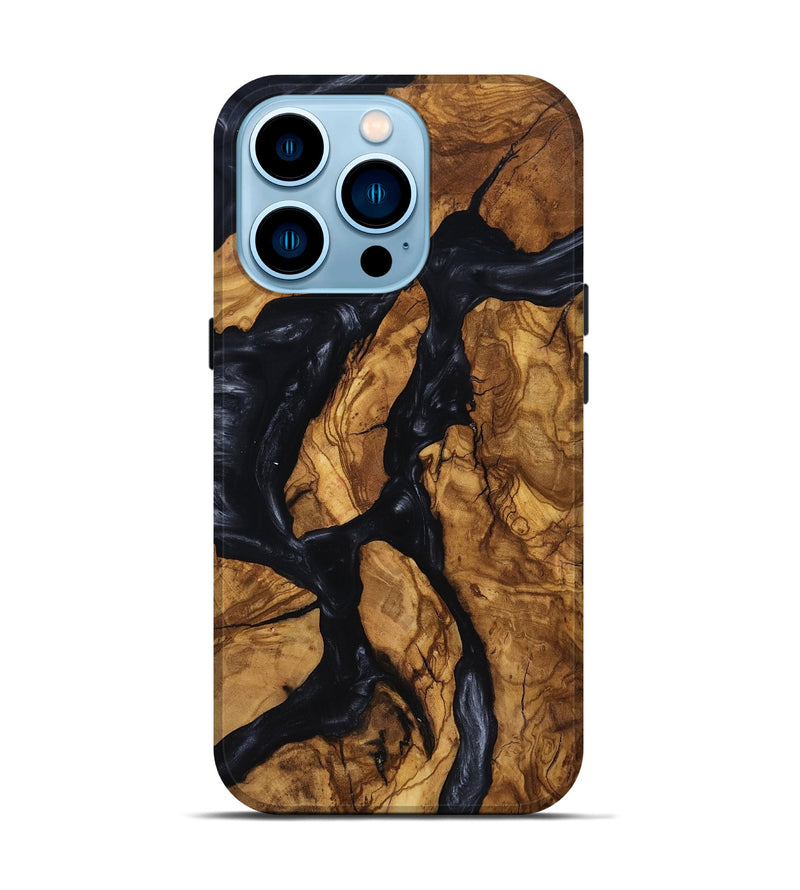 iPhone 14 Pro Wood Live Edge Phone Case - Jacey (Ancient Olive, 818741)