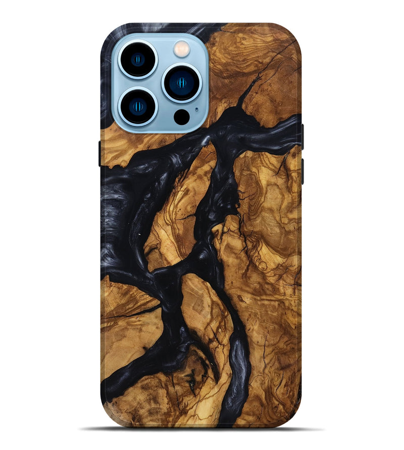 iPhone 14 Pro Max Wood Live Edge Phone Case - Jacey (Ancient Olive, 818741)