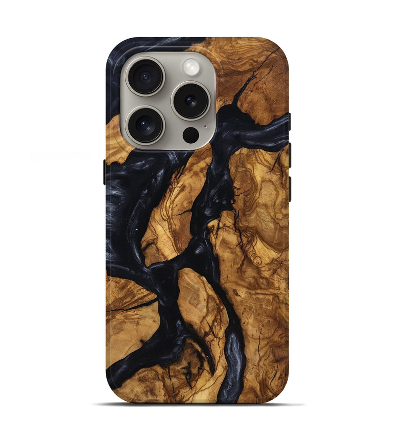 iPhone 16 Pro Wood Live Edge Phone Case - Jacey (Ancient Olive, 818741)