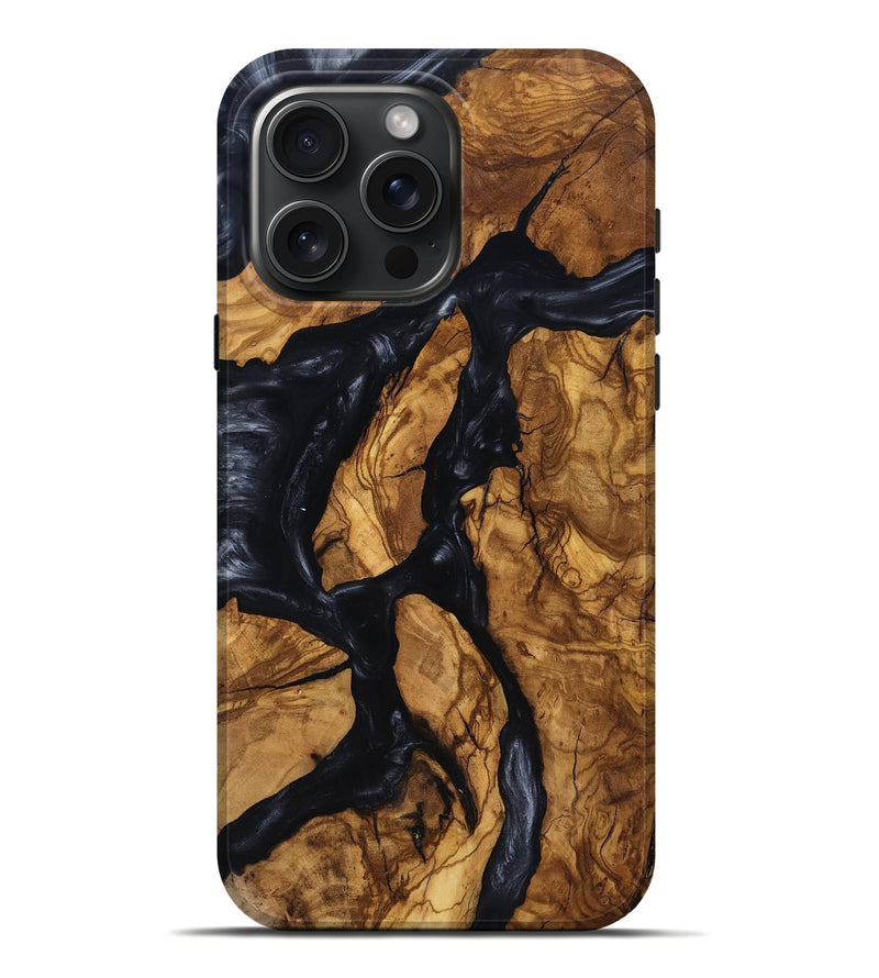 iPhone 16 Pro Max Wood Live Edge Phone Case - Jacey (Ancient Olive, 818741)
