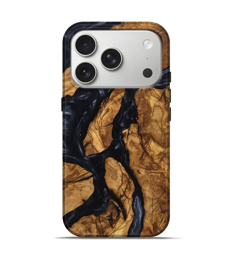 iPhone 17 Pro Wood Live Edge Phone Case - Jacey (Ancient Olive, 818741)