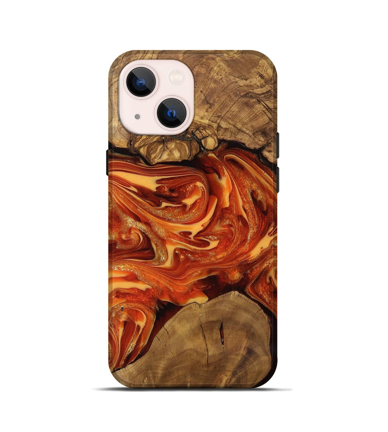 iPhone 13 mini Wood Live Edge Phone Case - Dariel (Ancient Olive, 818742)
