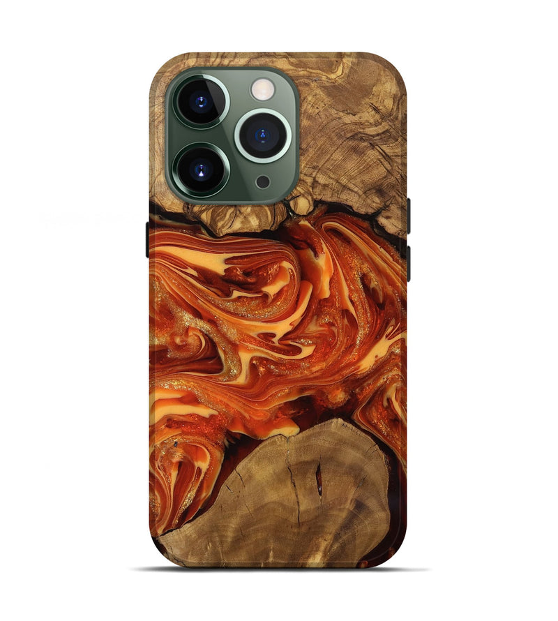 iPhone 13 Pro Wood Live Edge Phone Case - Dariel (Ancient Olive, 818742)