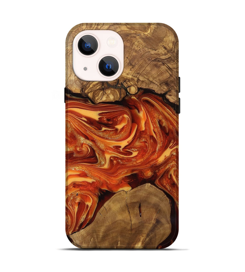 iPhone 14 Wood Live Edge Phone Case - Dariel (Ancient Olive, 818742)