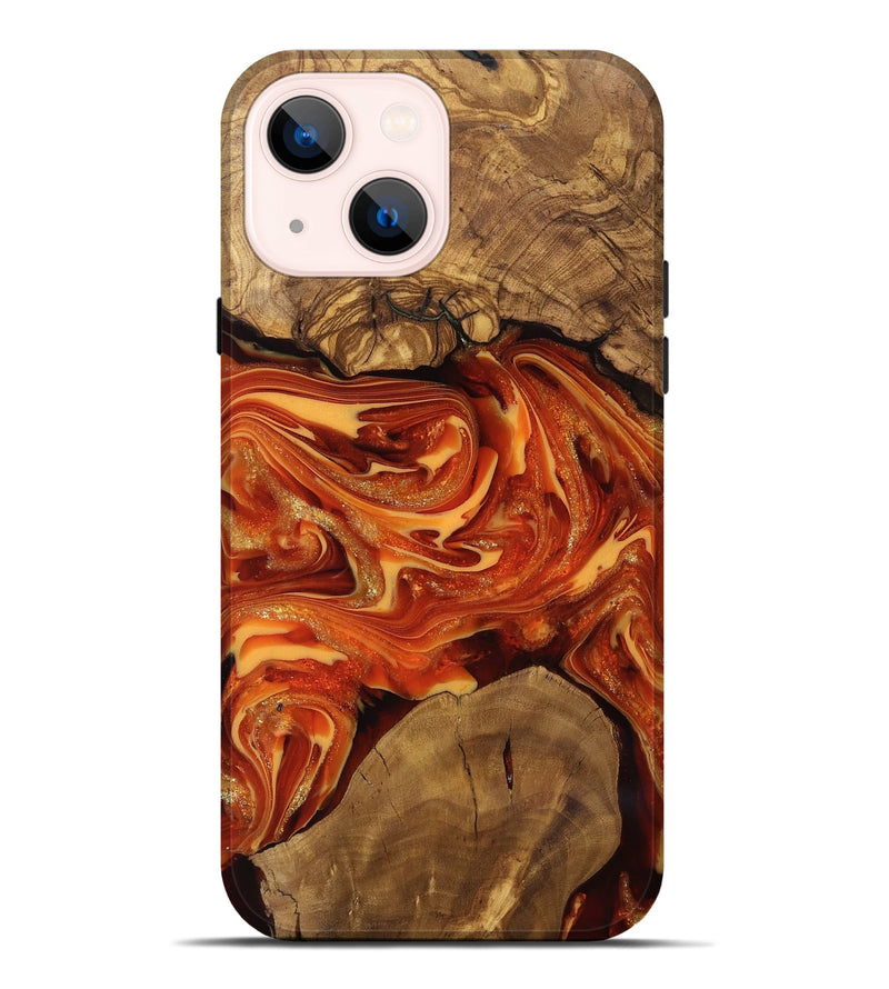 iPhone 14 Plus Wood Live Edge Phone Case - Dariel (Ancient Olive, 818742)