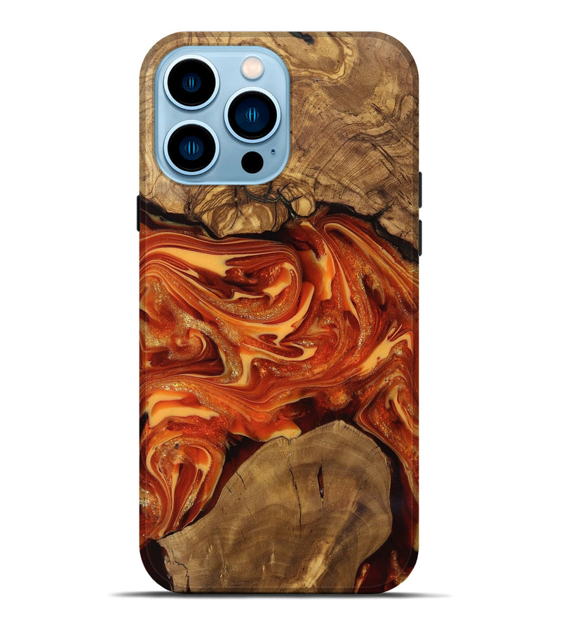 iPhone 14 Pro Max Wood Live Edge Phone Case - Dariel (Ancient Olive, 818742)