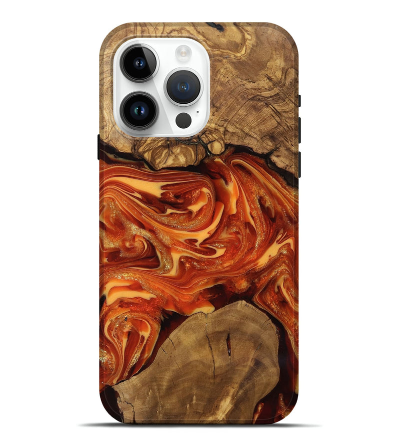 iPhone 15 Pro Max Wood Live Edge Phone Case - Dariel (Ancient Olive, 818742)