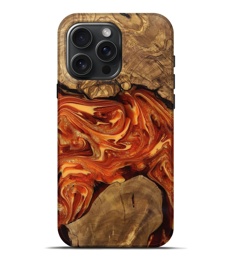 iPhone 16 Pro Max Wood Live Edge Phone Case - Dariel (Ancient Olive, 818742)