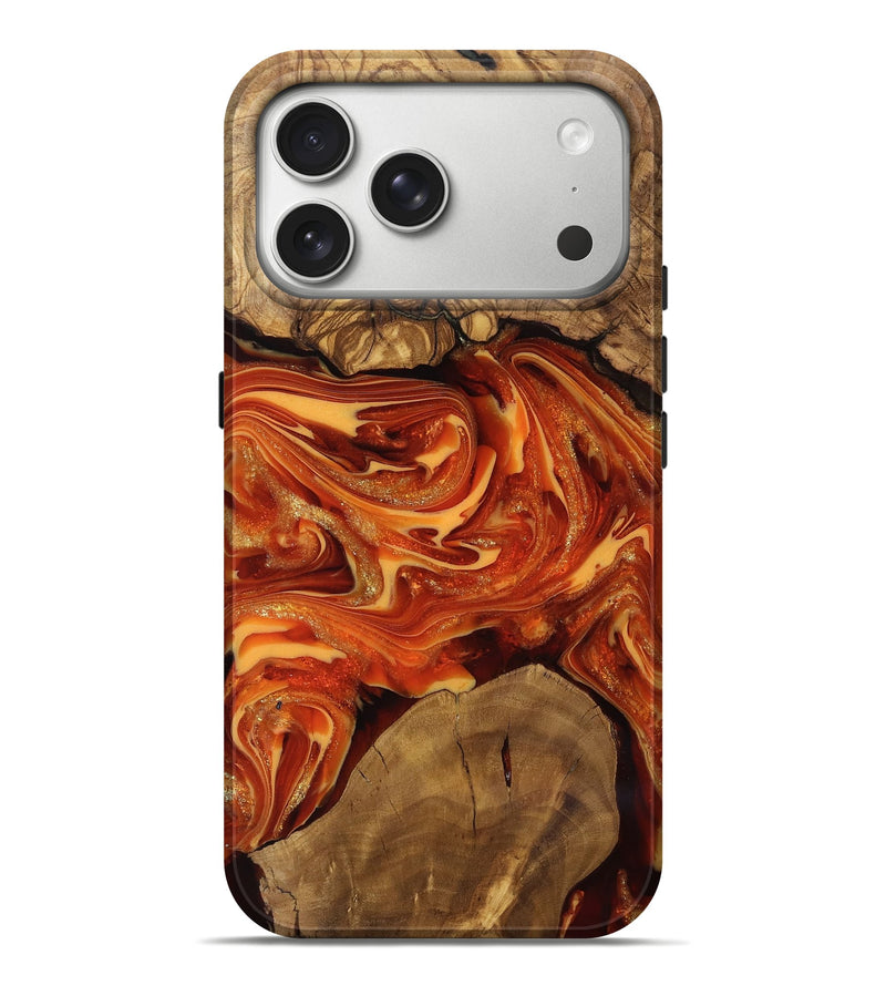 iPhone 17 Pro Max Wood Live Edge Phone Case - Dariel (Ancient Olive, 818742)