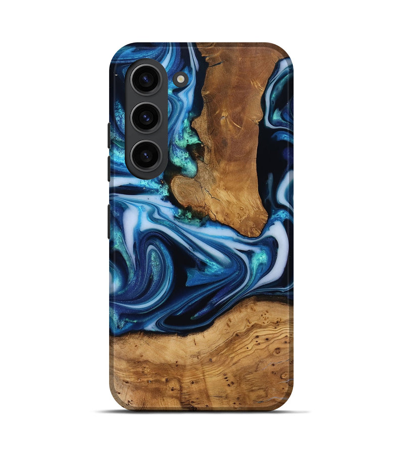 Galaxy S23 Wood Live Edge Phone Case - Quincy (Ancient Olive, 818743)