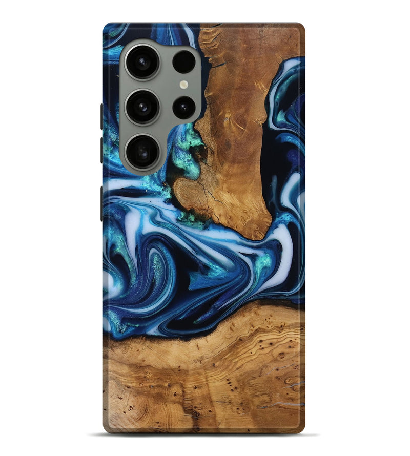 Galaxy S24 Ultra Wood Live Edge Phone Case - Quincy (Ancient Olive, 818743)