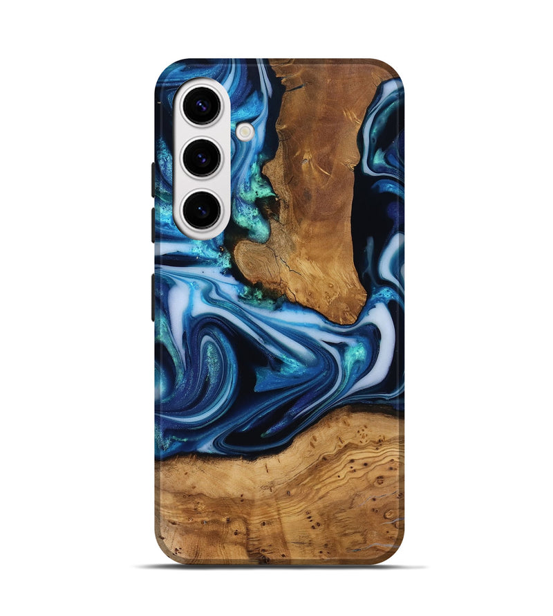 Galaxy S25 Wood Live Edge Phone Case - Quincy (Ancient Olive, 818743)