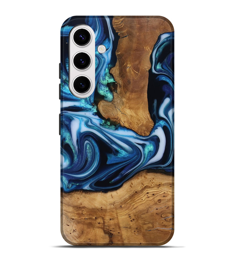 Galaxy S25 Plus Wood Live Edge Phone Case - Quincy (Ancient Olive, 818743)