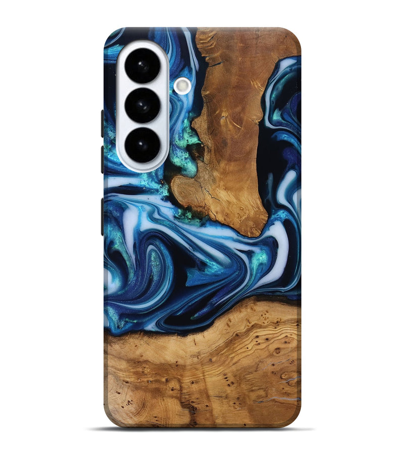 Galaxy S26 Plus Wood Live Edge Phone Case - Quincy (Ancient Olive, 818743)