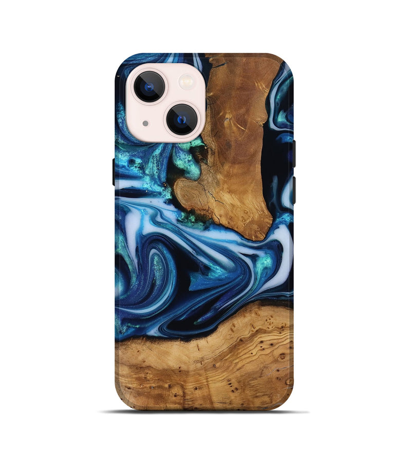 iPhone 13 mini Wood Live Edge Phone Case - Quincy (Ancient Olive, 818743)