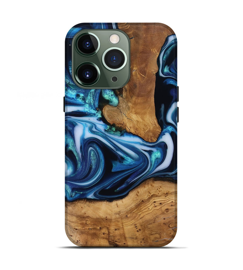 iPhone 13 Pro Wood Live Edge Phone Case - Quincy (Ancient Olive, 818743)