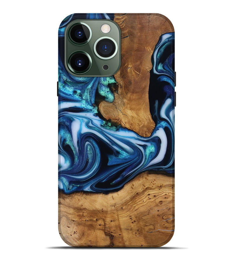 iPhone 13 Pro Max Wood Live Edge Phone Case - Quincy (Ancient Olive, 818743)