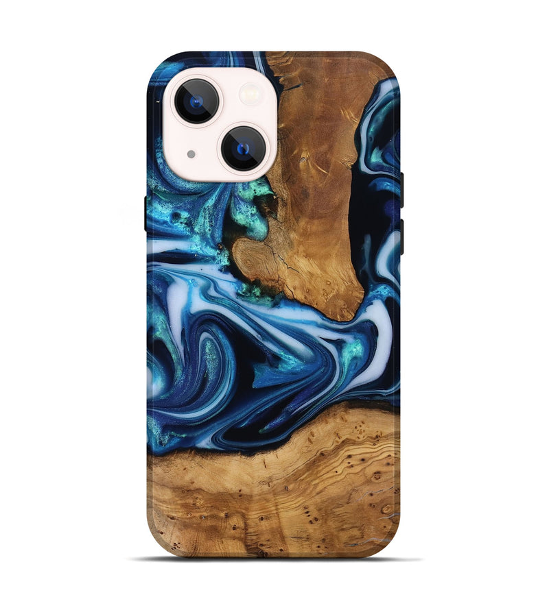 iPhone 14 Wood Live Edge Phone Case - Quincy (Ancient Olive, 818743)