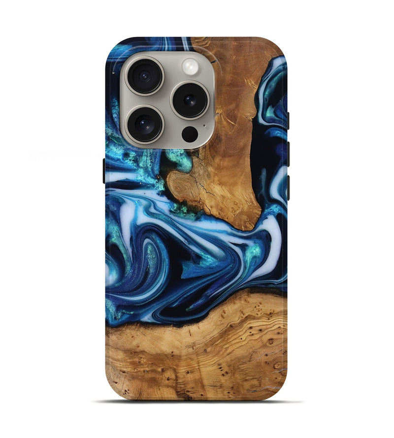 iPhone 16 Pro Wood Live Edge Phone Case - Quincy (Ancient Olive, 818743)