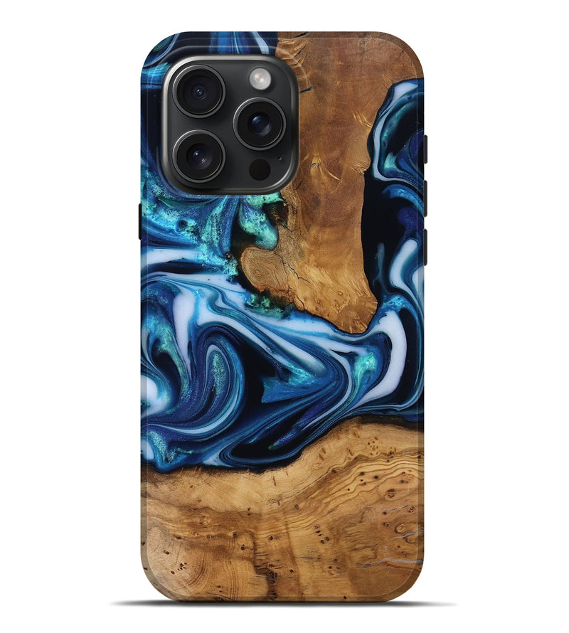 iPhone 16 Pro Max Wood Live Edge Phone Case - Quincy (Ancient Olive, 818743)