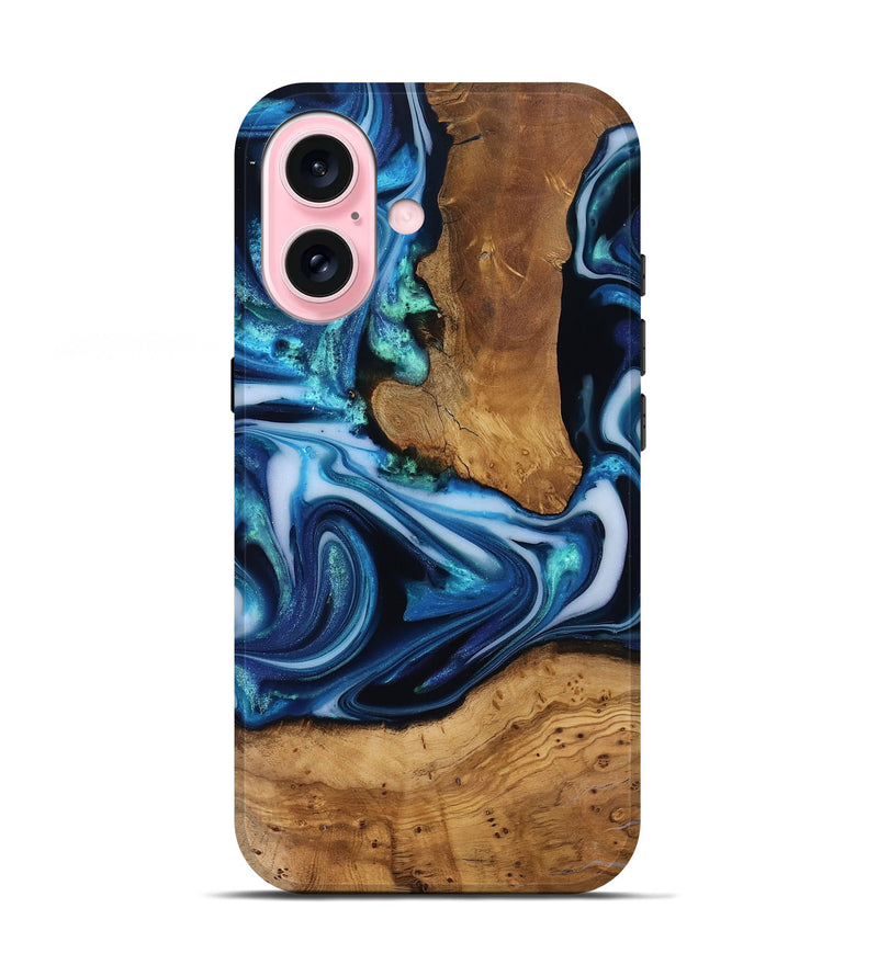 iPhone 17 Wood Live Edge Phone Case - Quincy (Ancient Olive, 818743)