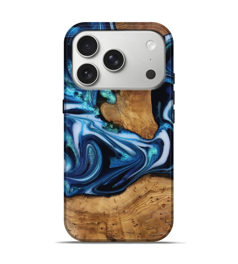 iPhone 17 Pro Wood Live Edge Phone Case - Quincy (Ancient Olive, 818743)