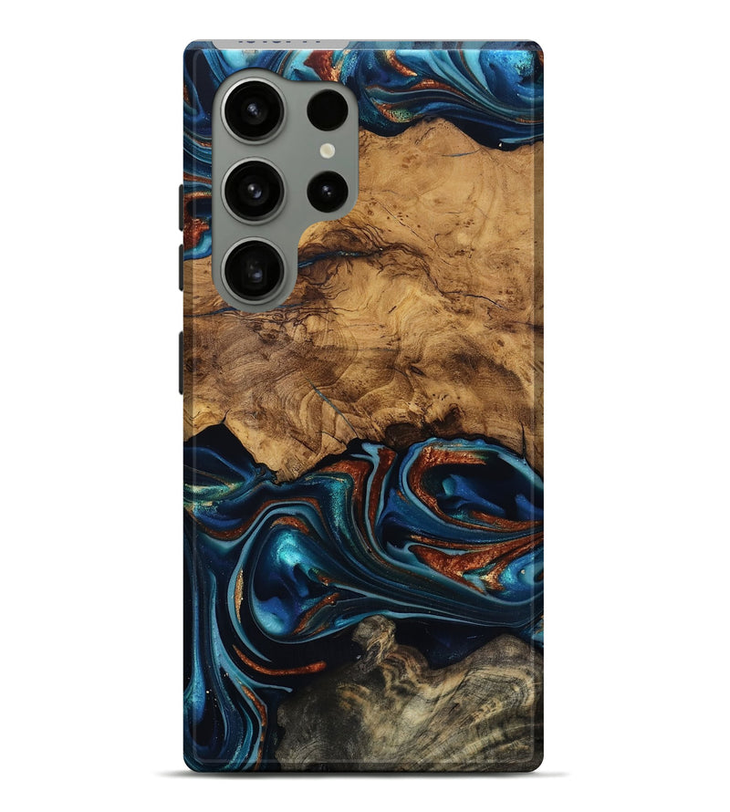 Galaxy S24 Ultra Wood Live Edge Phone Case - Rubi (Ancient Olive, 818744)