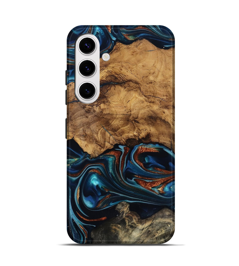 Galaxy S25 Wood Live Edge Phone Case - Rubi (Ancient Olive, 818744)