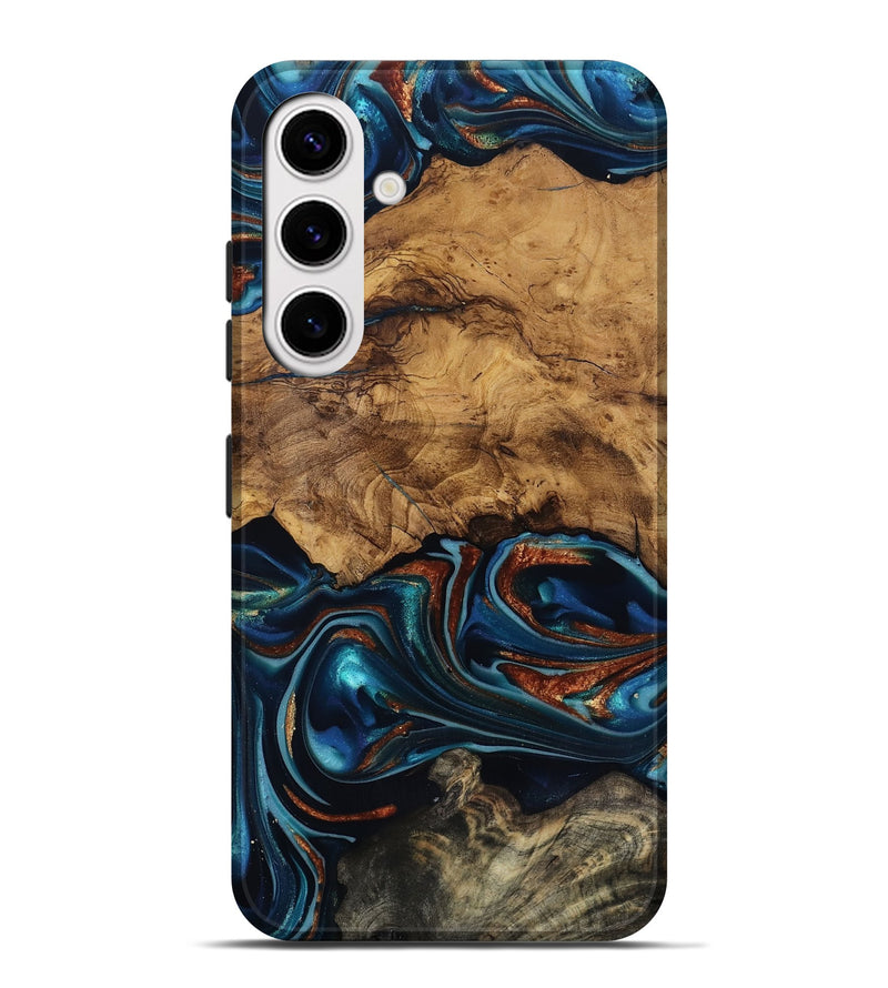 Galaxy S25 Plus Wood Live Edge Phone Case - Rubi (Ancient Olive, 818744)