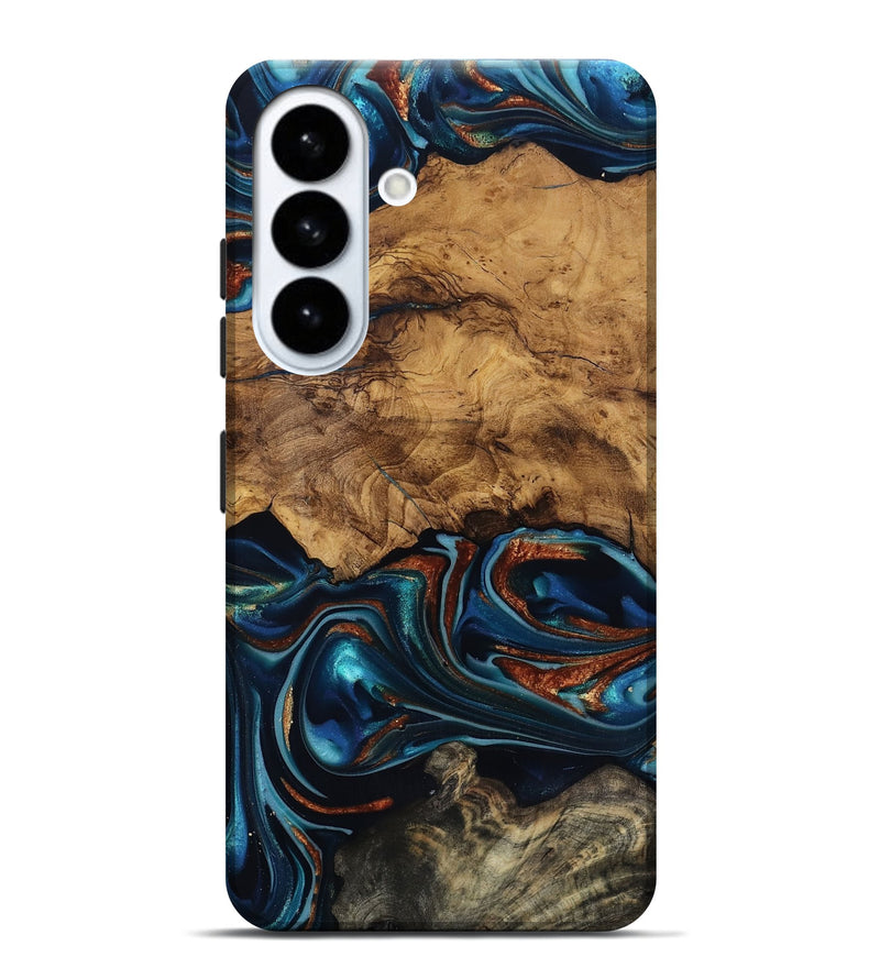 Galaxy S26 Plus Wood Live Edge Phone Case - Rubi (Ancient Olive, 818744)