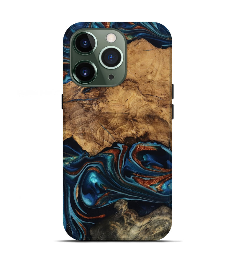 iPhone 13 Pro Wood Live Edge Phone Case - Rubi (Ancient Olive, 818744)