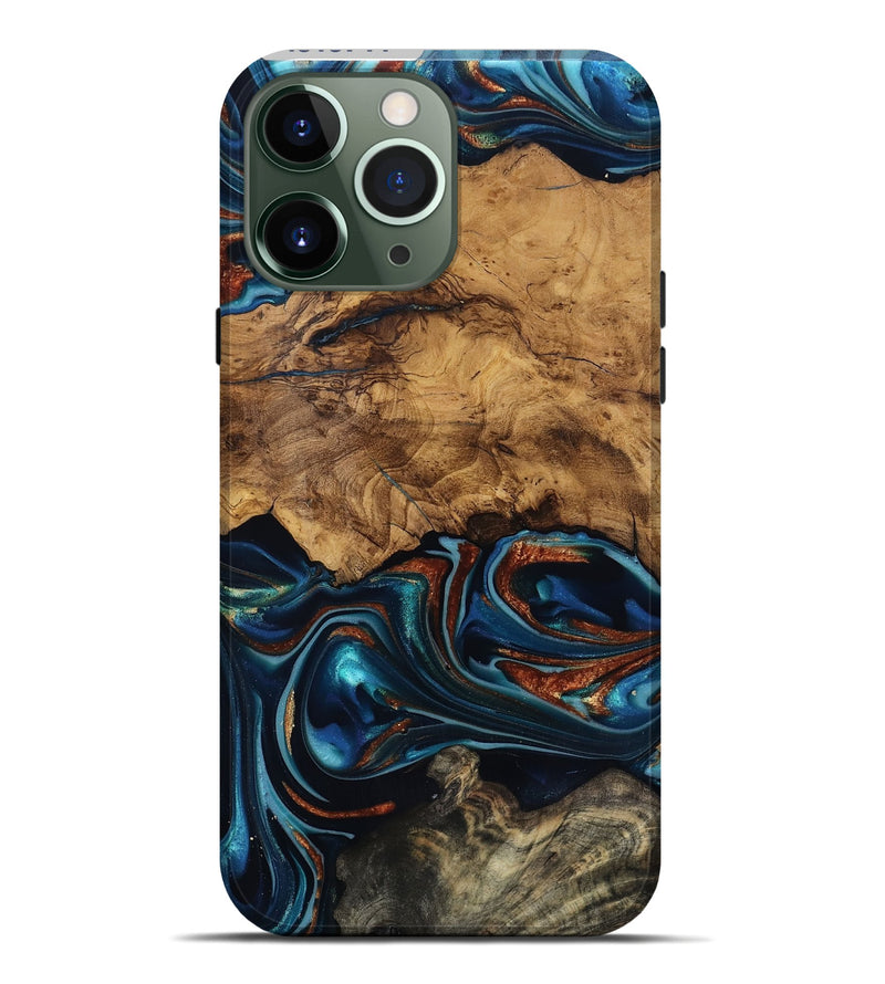 iPhone 13 Pro Max Wood Live Edge Phone Case - Rubi (Ancient Olive, 818744)