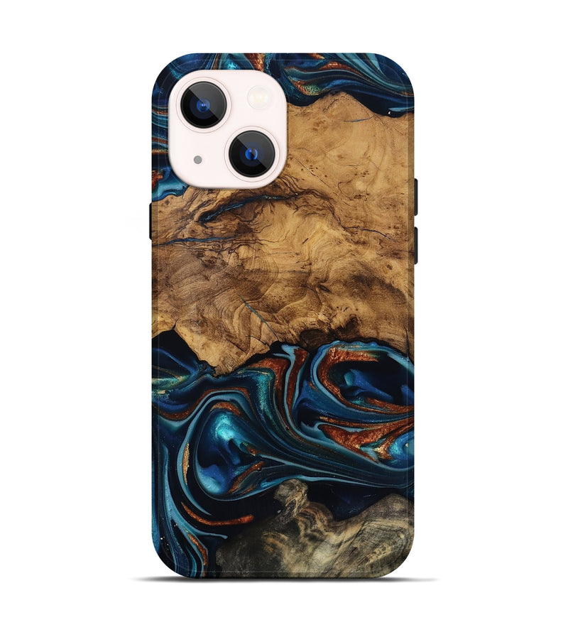 iPhone 14 Wood Live Edge Phone Case - Rubi (Ancient Olive, 818744)