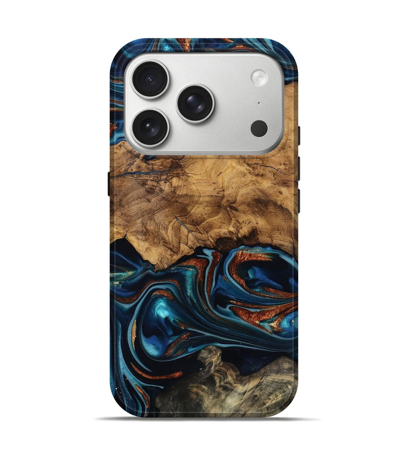 iPhone 17 Pro Wood Live Edge Phone Case - Rubi (Ancient Olive, 818744)