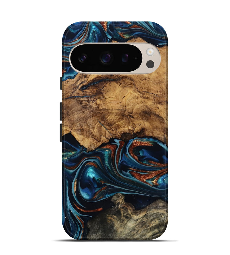 Pixel 9 Wood Live Edge Phone Case - Rubi (Ancient Olive, 818744)