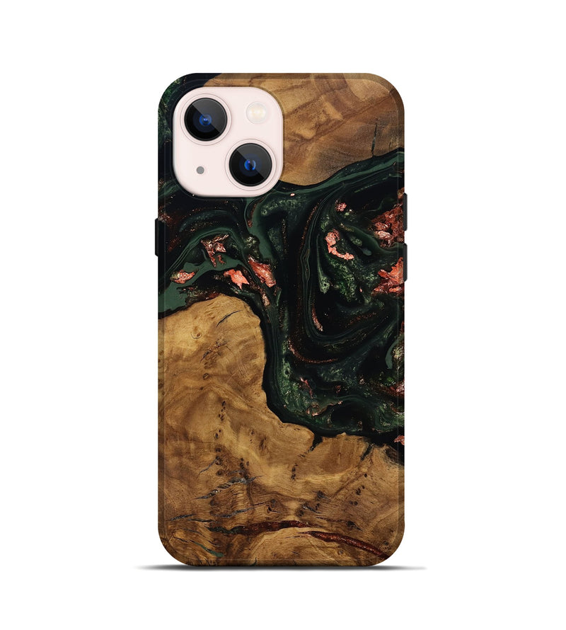 iPhone 13 mini Wood Live Edge Phone Case - Sylvie (Ancient Olive, 818745)