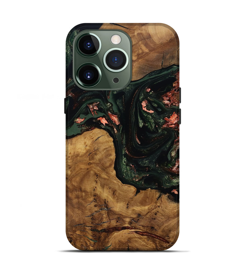 iPhone 13 Pro Wood Live Edge Phone Case - Sylvie (Ancient Olive, 818745)