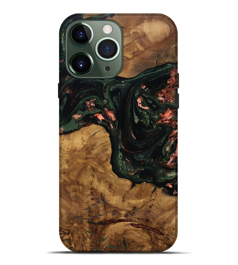 iPhone 13 Pro Max Wood Live Edge Phone Case - Sylvie (Ancient Olive, 818745)