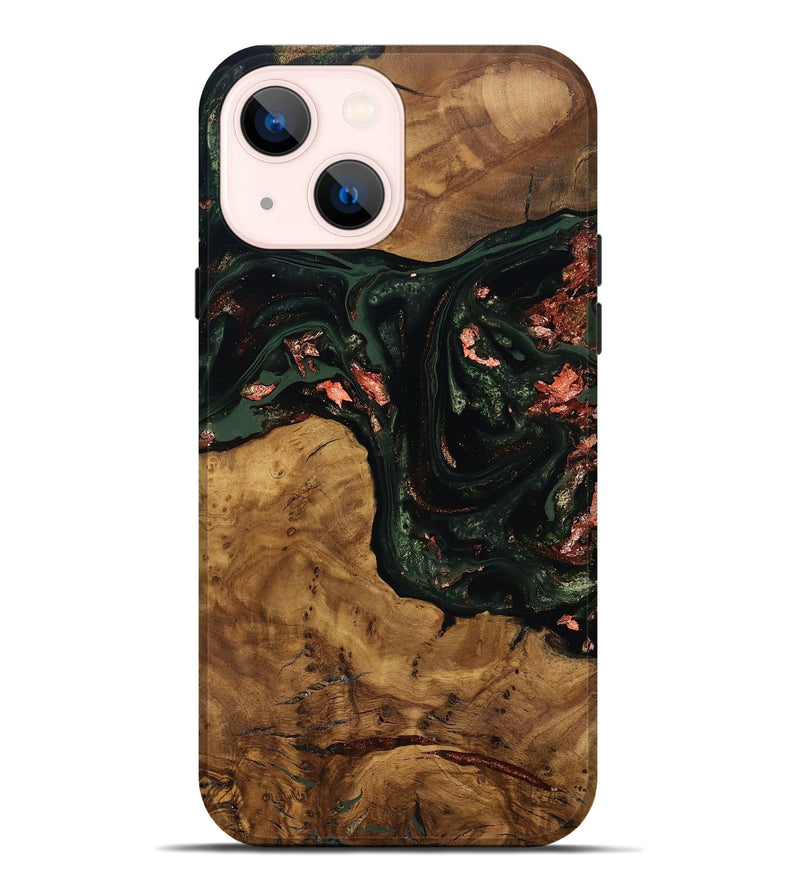 iPhone 14 Plus Wood Live Edge Phone Case - Sylvie (Ancient Olive, 818745)