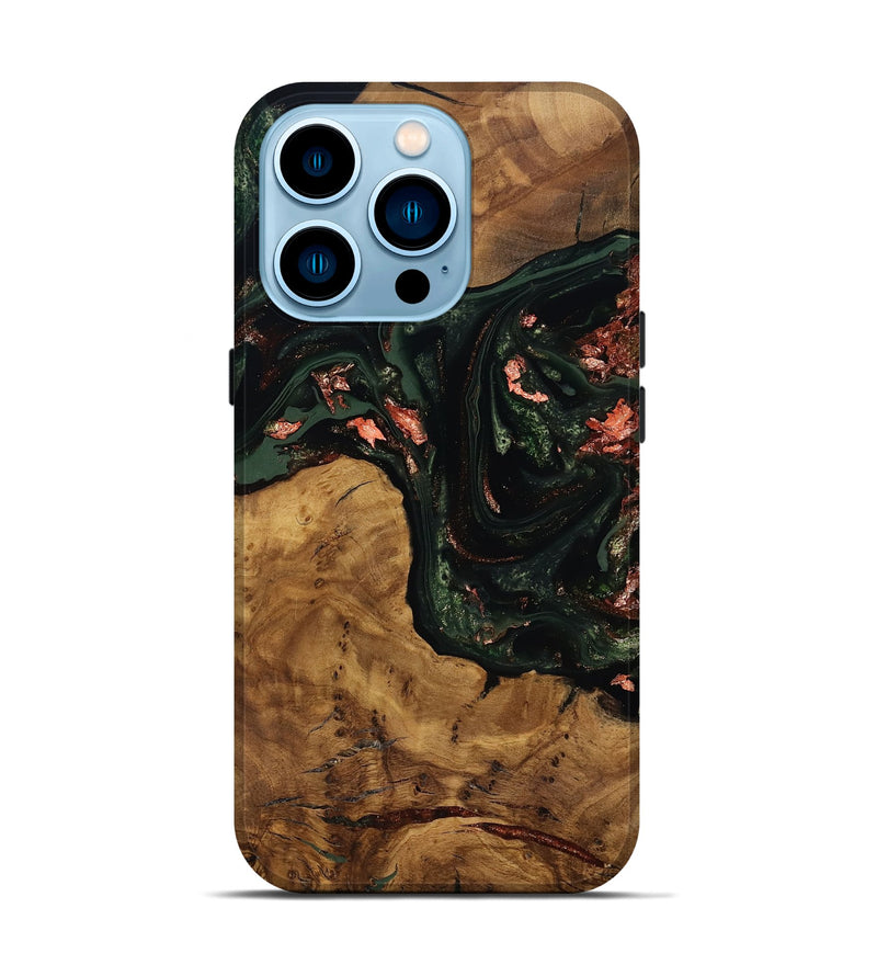 iPhone 14 Pro Wood Live Edge Phone Case - Sylvie (Ancient Olive, 818745)