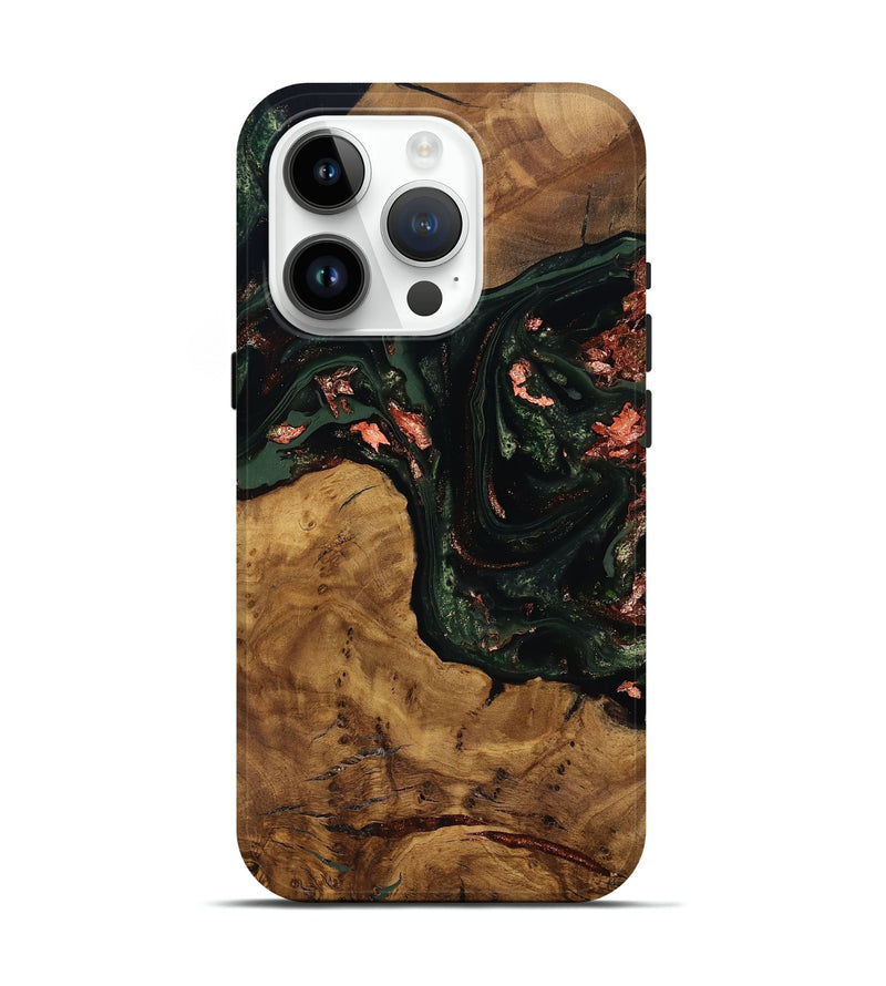 iPhone 15 Pro Wood Live Edge Phone Case - Sylvie (Ancient Olive, 818745)