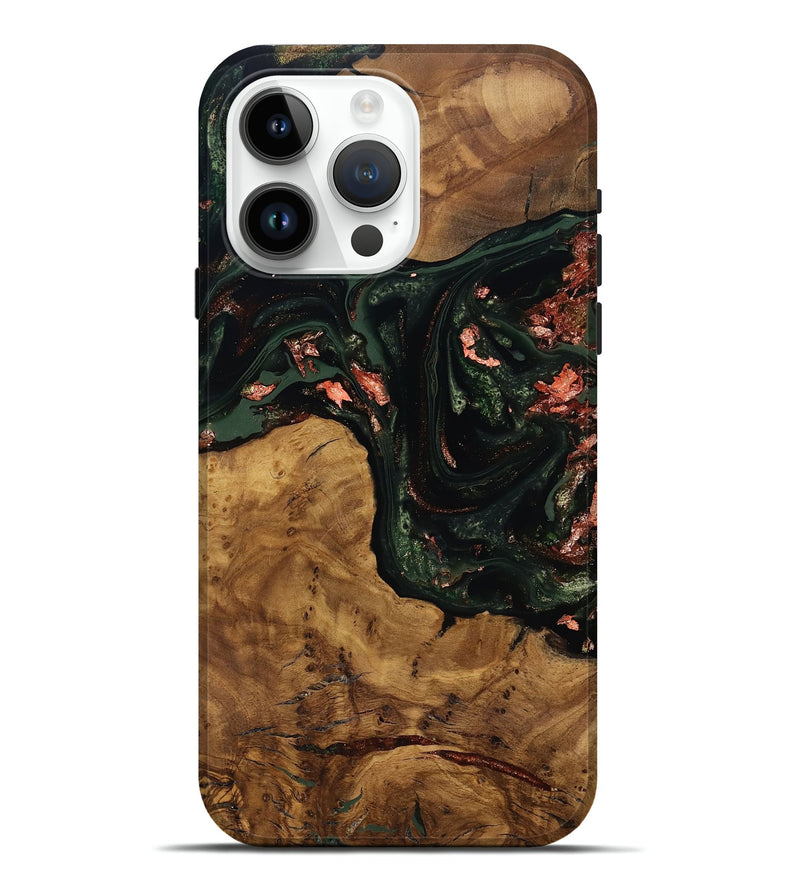iPhone 15 Pro Max Wood Live Edge Phone Case - Sylvie (Ancient Olive, 818745)