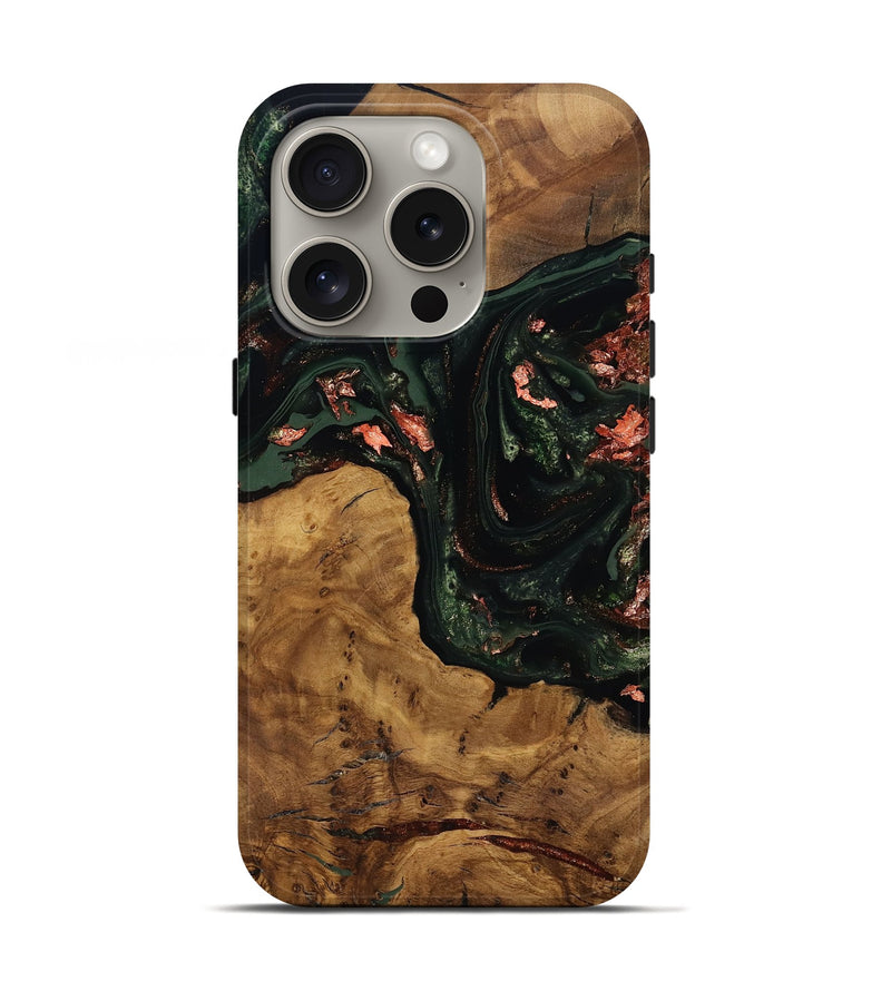 iPhone 16 Pro Wood Live Edge Phone Case - Sylvie (Ancient Olive, 818745)