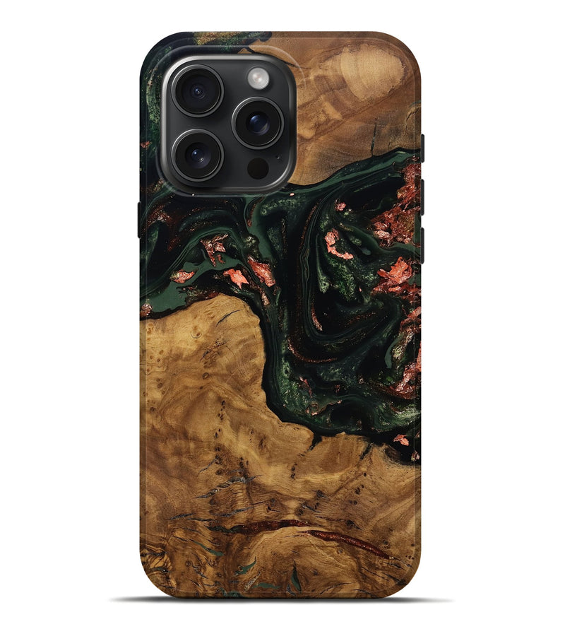 iPhone 16 Pro Max Wood Live Edge Phone Case - Sylvie (Ancient Olive, 818745)