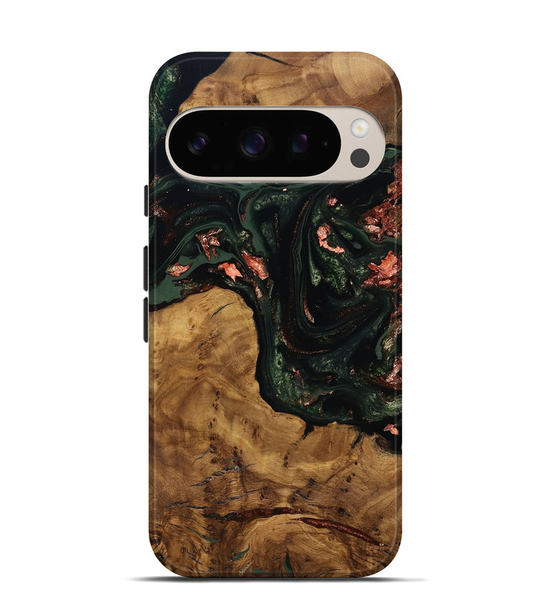 Pixel 10 Pro Wood Live Edge Phone Case - Sylvie (Ancient Olive, 818745)