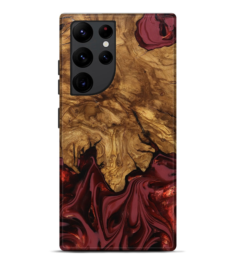 Galaxy S22 Ultra Wood Live Edge Phone Case - Booker (Ancient Olive, 818746)