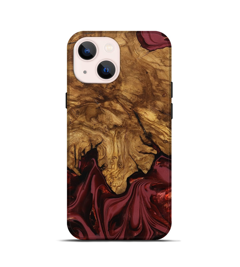 iPhone 13 mini Wood Live Edge Phone Case - Booker (Ancient Olive, 818746)